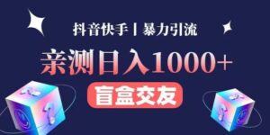 《低价项目》亲测盲盒交友日入1000+-赵富贵副业
