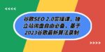 《低价项目》（7708期）谷歌SEO 2.0实操课，独立站询盘自由必备，基于2023谷歌最新算法录制（94节-赵富贵副业